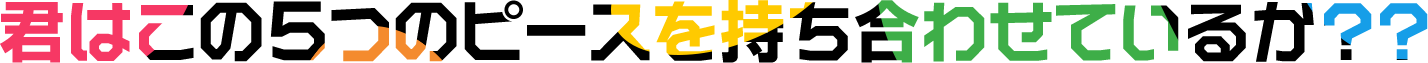君はこの５つのピースを持ち合わせているか？？